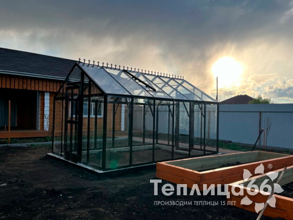 Теплица Рада Гарденикс 3 С, под стекло, ширина 3,0 м. (калькулятор)