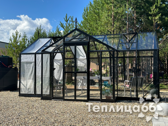 Теплица Рада Гарденикс PRO 120° с тамбуром, под стекло, ширина 3 м. (калькулятор)